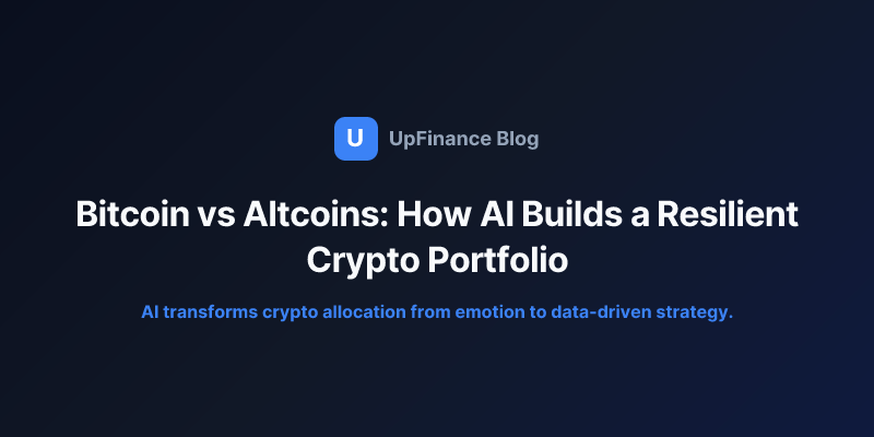 Hero image showing Bitcoin and altcoins with AI analytics overlay