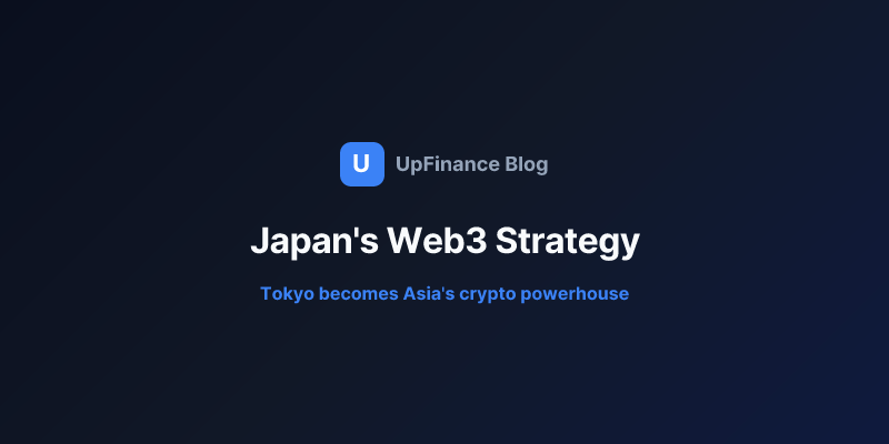 Tokyo skyline with blockchain network visualization